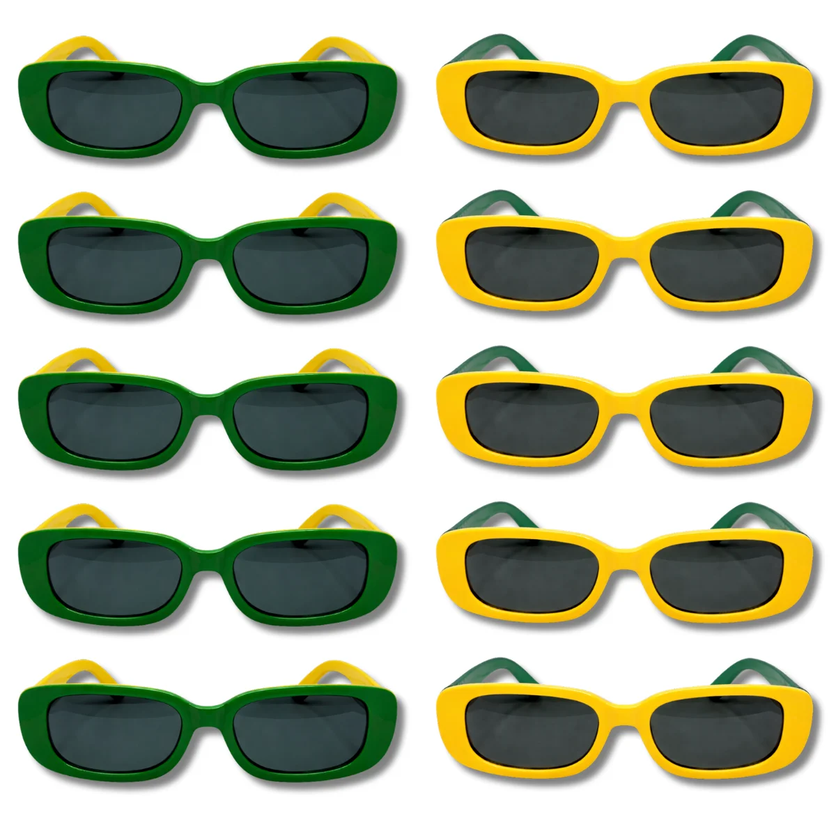 Kit 10 Óculos Escuro Vintage Joma Brasil Copa Mundo Torcida Verde Amarelo